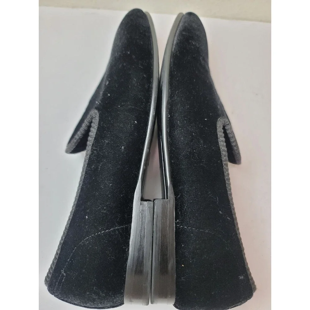 Tallia Enrico Men‎ Black Velvet Slip-On Loafers Size 8.5